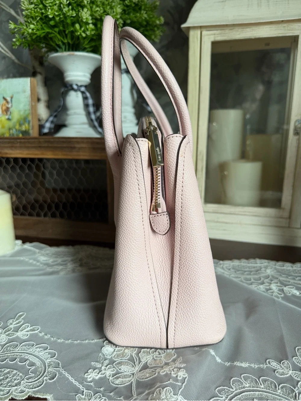 kate spade Light Pink Pebbled Leather Satchel purse handbag